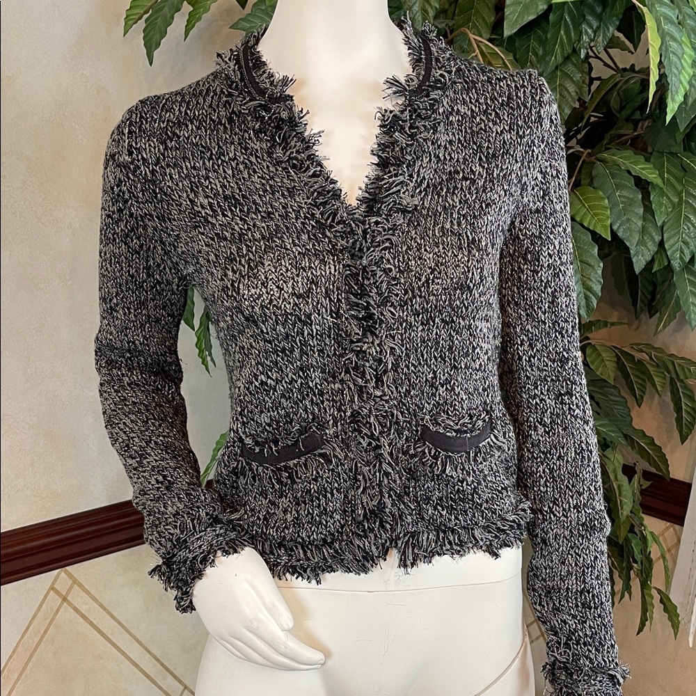 EXPRESS FRINGE ACCENT CARDIGAN SWEATER